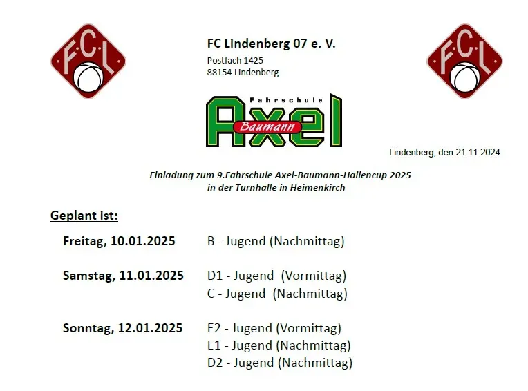 9. Fahrschule Axel Baumann-Hallencup