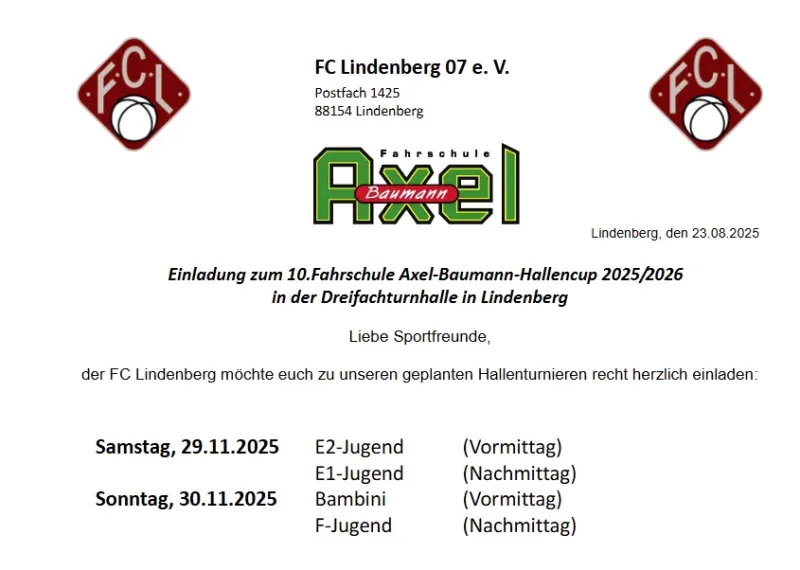 10. Fahrschule Axel Baumann-Hallencup